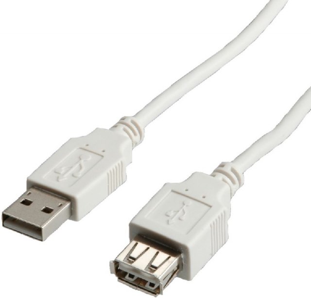 Kablovi, adapteri i punjači - ROTRONIC USB 2.0 CABLE A-A M/F BEIGE 1.8 - Avalon ltd
